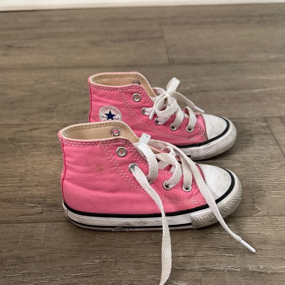 Converse Kids Pink High-Top Canvas Sneakers